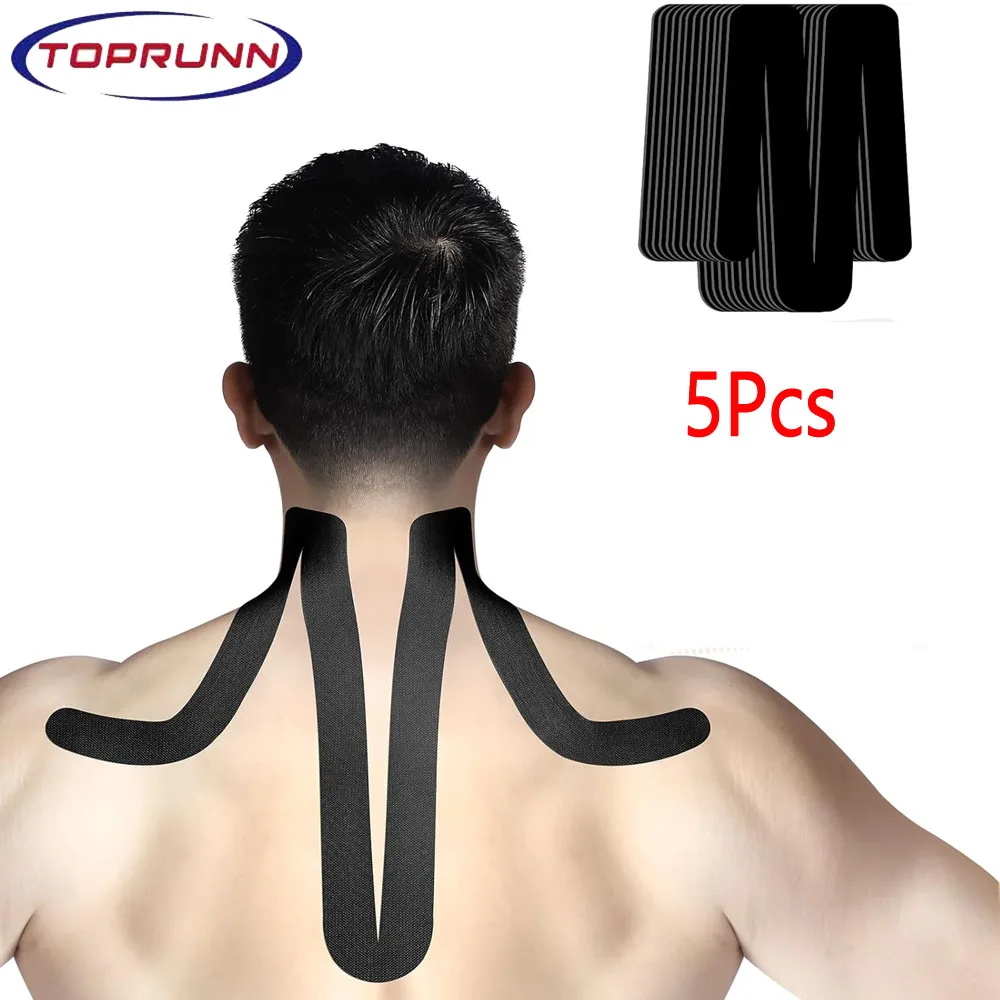 

5PC Precut Kinesiology Tape for Shoulder Neck,Waterproof and Breathable Sports Tape,Kinesiology Tape Supports Shoulder