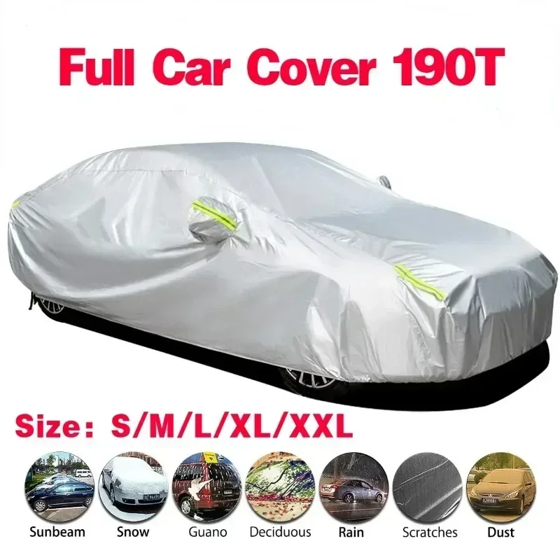 Car Cover UV Protection Snow Cover Universal Sunshade Waterproof Dustproof for Sedan Scratch-Resistant Sedan Suit SUV Car Tools