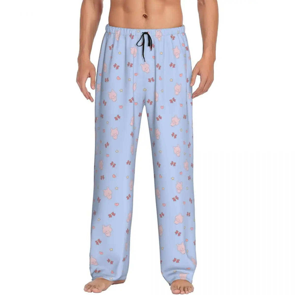 

Custom Cartoon A-Asamimichans Cute Pajama Pants for Men Lounge Sleep Stretch Sleepwear Bottoms with Pockets