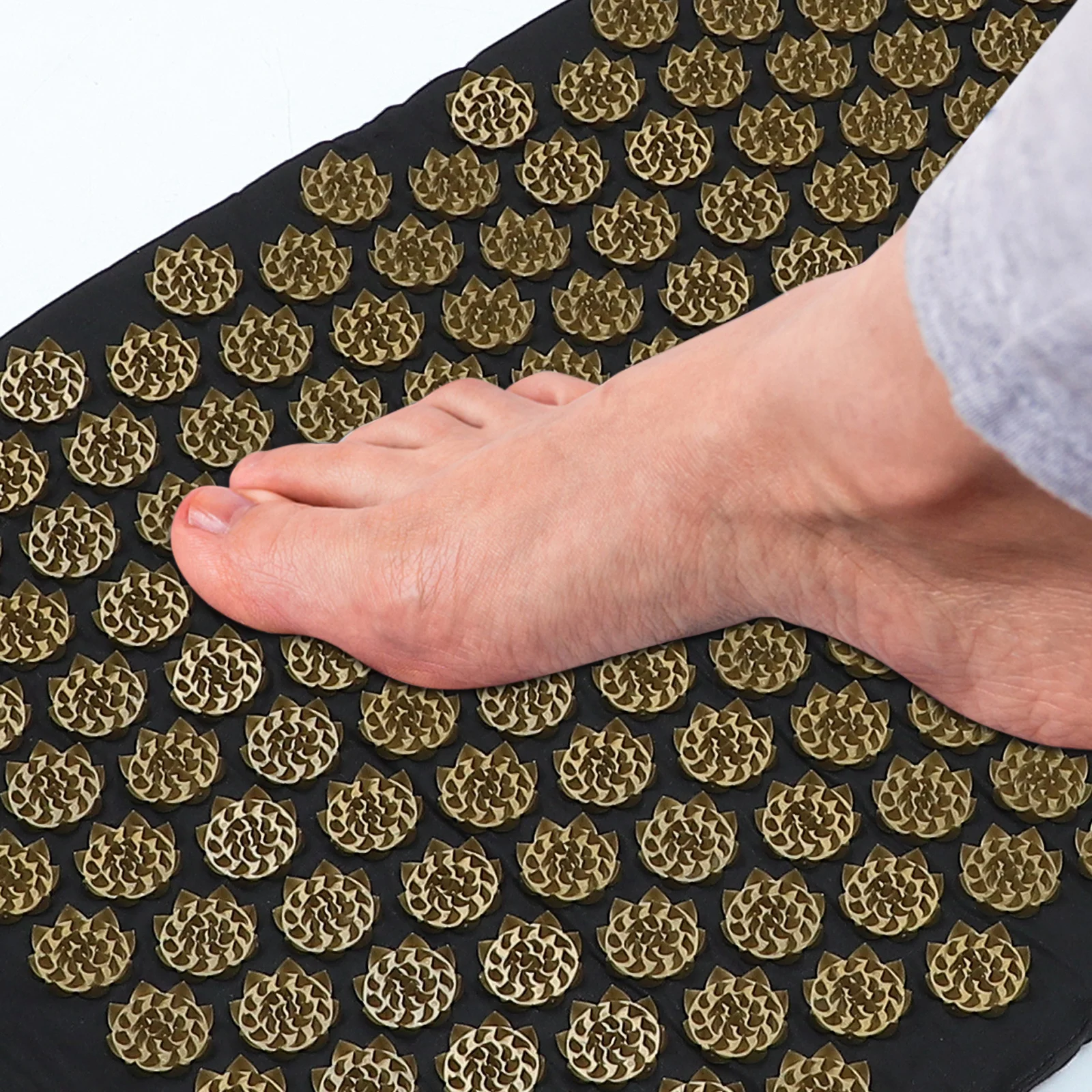 2 قطعة بساط التدليك وسادة مجموعة رمادي قابل للطي قابل للغسل اليوغا ممارسة حصيرة العلاج بالابر الإغاثة شياتسو وسادة عدم الانزلاق #1