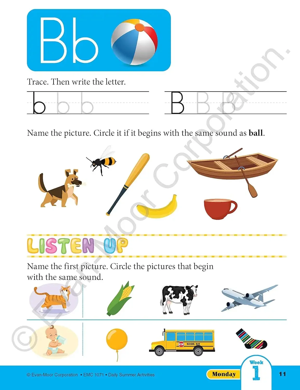 أنشطة Evan-Moor اليومية الصيفية، مصنف الصف K-1، العمر 5 6 7 8، الكتاب الإنجليزي 9781629384832 #3