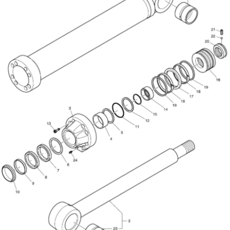 

Excavator DX700 cylinder repair kit 401107-00673 401107-00674 401107-00675