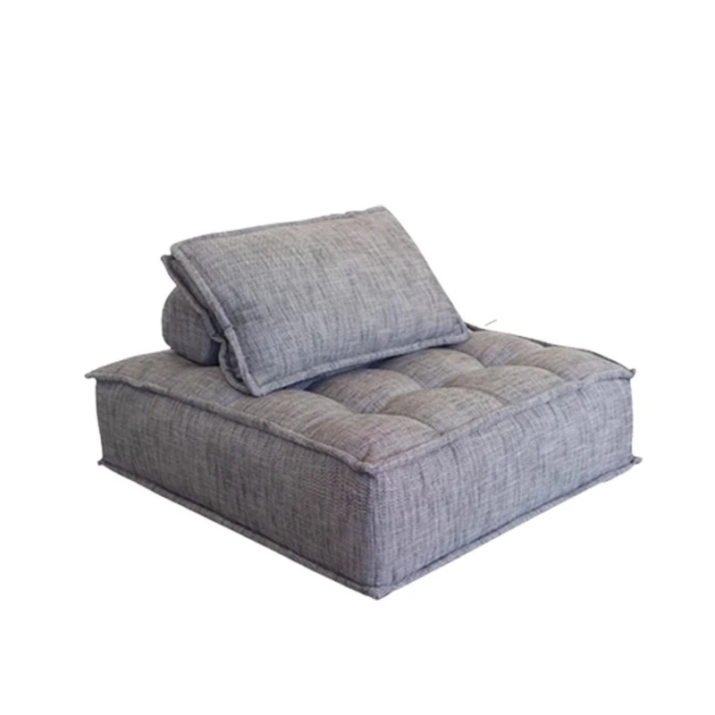 

Nordic minimalist technology fabric sofa wabi-sabi style living room tofu square combination Italian