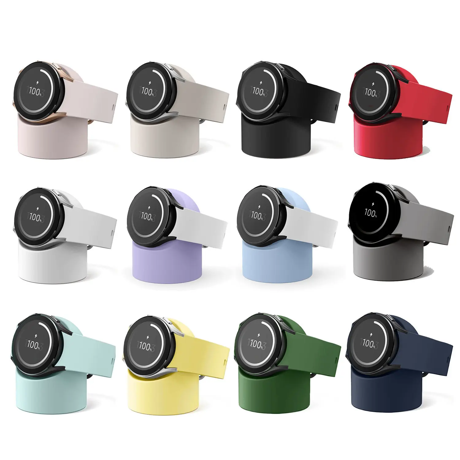 Smart watch charging stand, desktop watch silicone base, suitable for electronic watch charging stand base