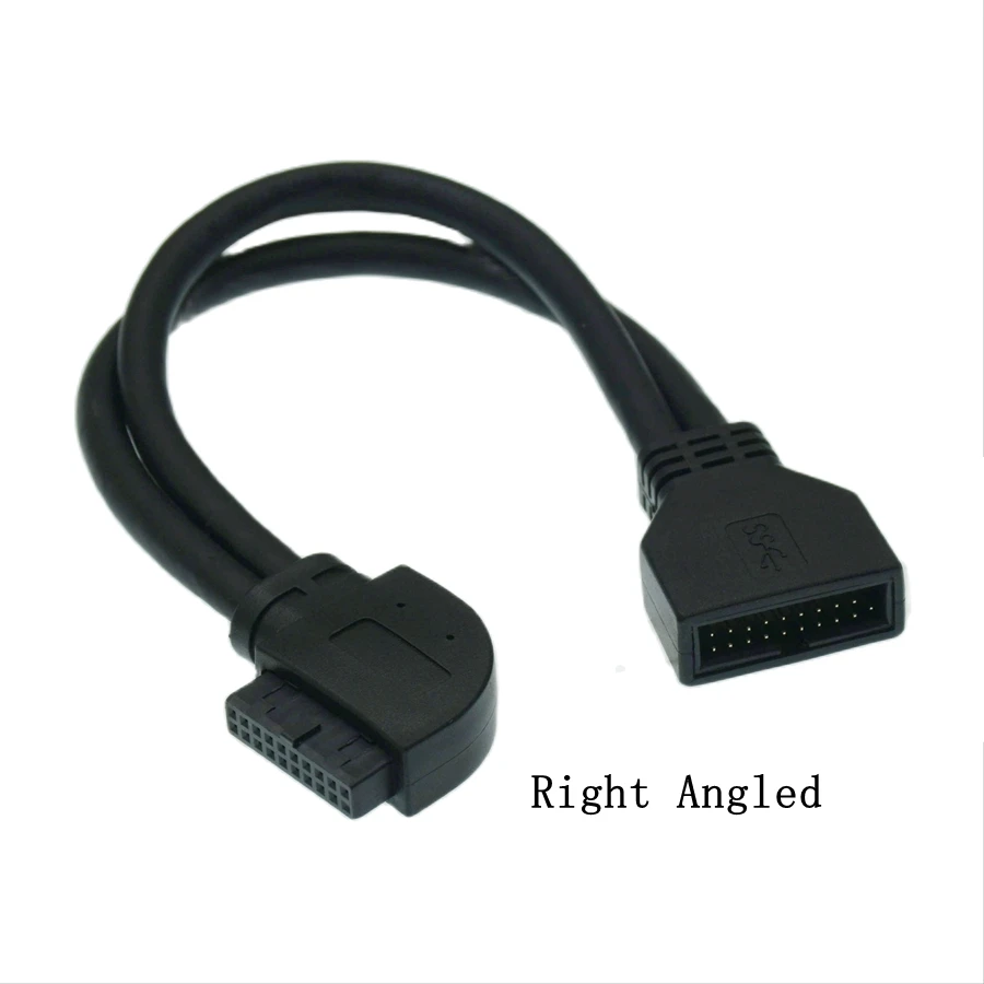 90 Degree Up Down Left Right Angle Computer Motherboard USB3.0 20Pin Female To USB 19pin 20 Pin Male Extension Mainboard Cable
