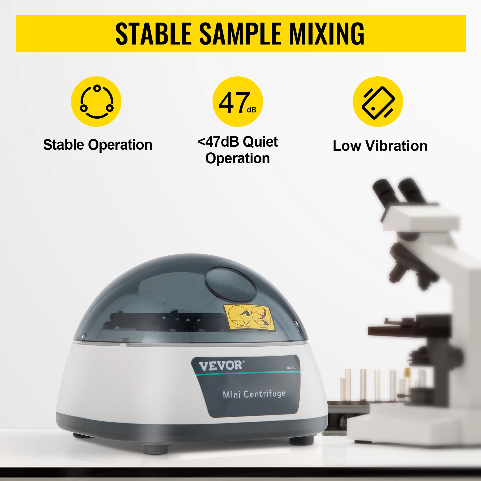 Vevor Elektrische Centrifuge Machine Mini Bench-Top Lab 500-5000/7000Rpm Speed W/2 In 1 Rotor Bloed Laboratorium Centrifuge/Medische