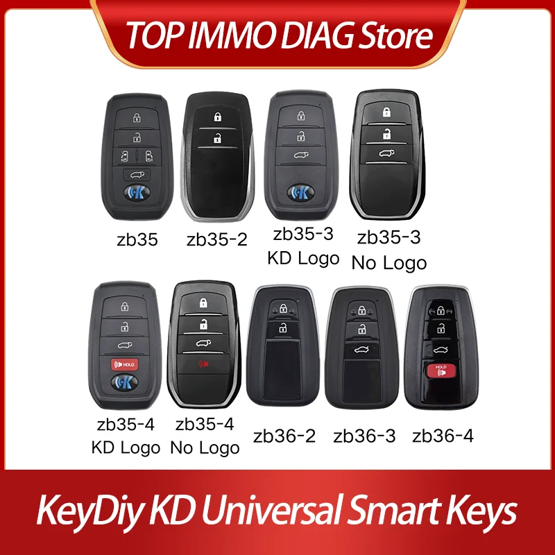 

10PCS KeyDiy Universal keyless smart key zb35 zb35-2 zb35-3 zb35-4 zb36-2 zb36-3 zb36-4 ID46/47/48/49/4A KD900/KD MINI/KDX2/KDX4