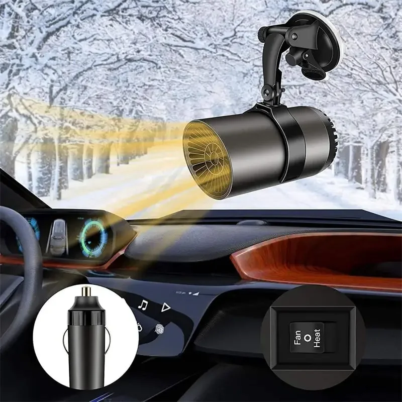 Car Heater Cup Holder Design 12/24V 150W Portable Heater Cup-Shaped Fast Heating For Windshield Defogging Defroster