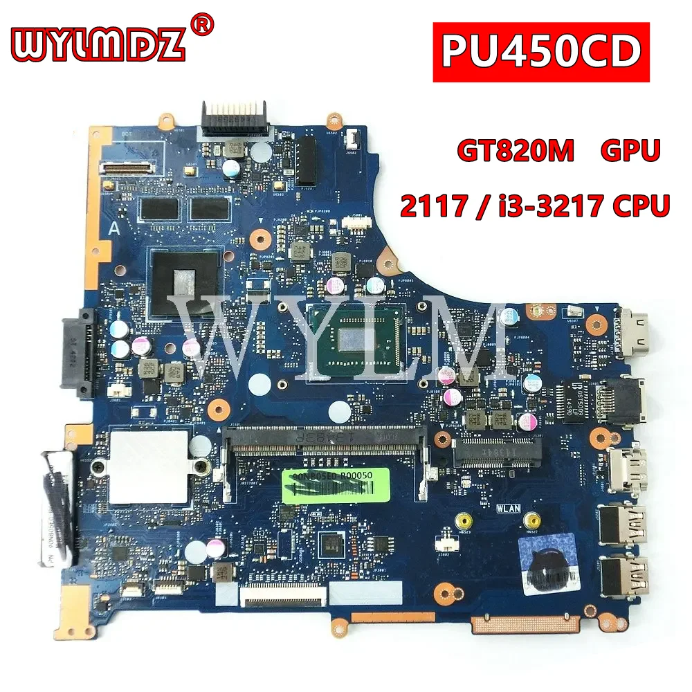 

PU450CD with i3-3217 CPU GT820M Mainboard REV 2.0 For ASUS PU450CD Laptop Motherboard MAIN BOARD 100% Tested Working