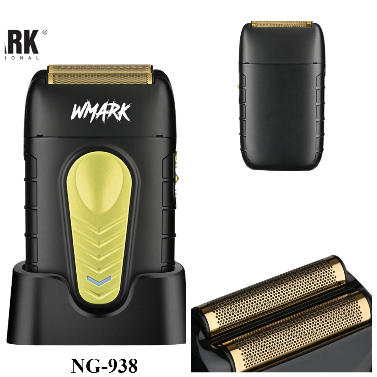 

WMARK NG-938 новая бритва из нержавеющей стали с титановым покрытием и двумя лезвиями, мужская машинка для стрижки волос, мужская бритва