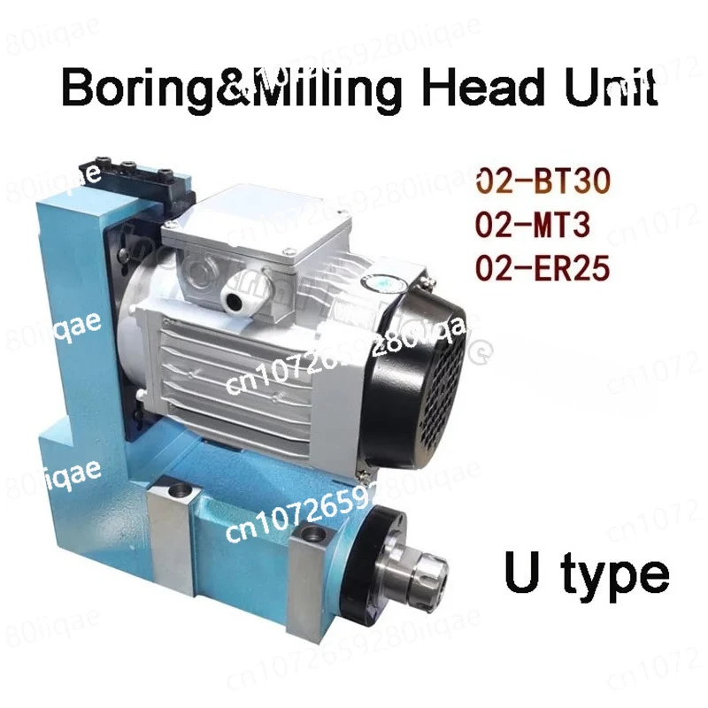 

Motor for CNC Drilling Boring Milling 0.75KW BT30 ER25 MT3 Power Head Power Unit Machine 3000rpm 8000rpm with 750W Induction