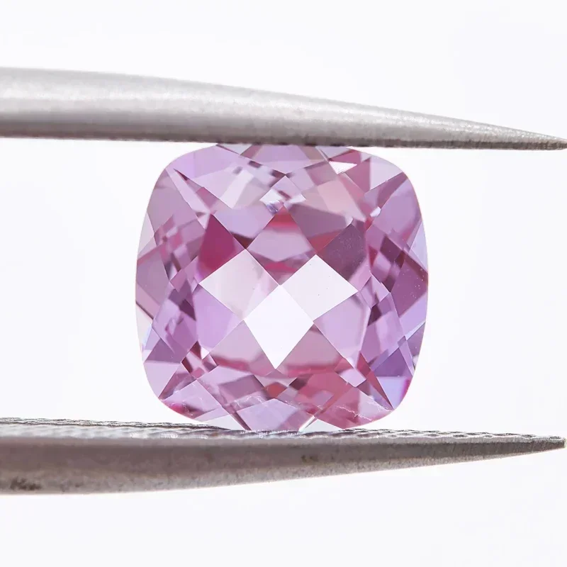 

TOP Lab Grown Alexandrite Square Cushion Shape Change Color Stone Charms for DIY Jewelry Making Extremely Shiny Quality Certifi