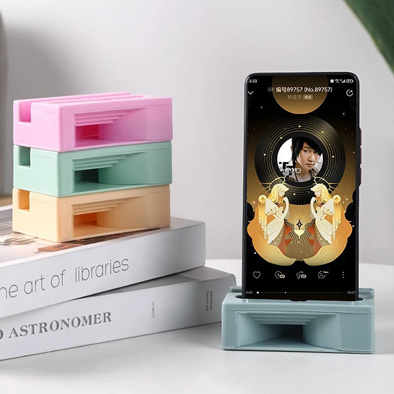 Phone Holder Stand Amplifier Cell Speaker Plastic Desk Colorful Sound Mobile Bracket Desktop Tablet Car Shower Cellphone Dock image 4