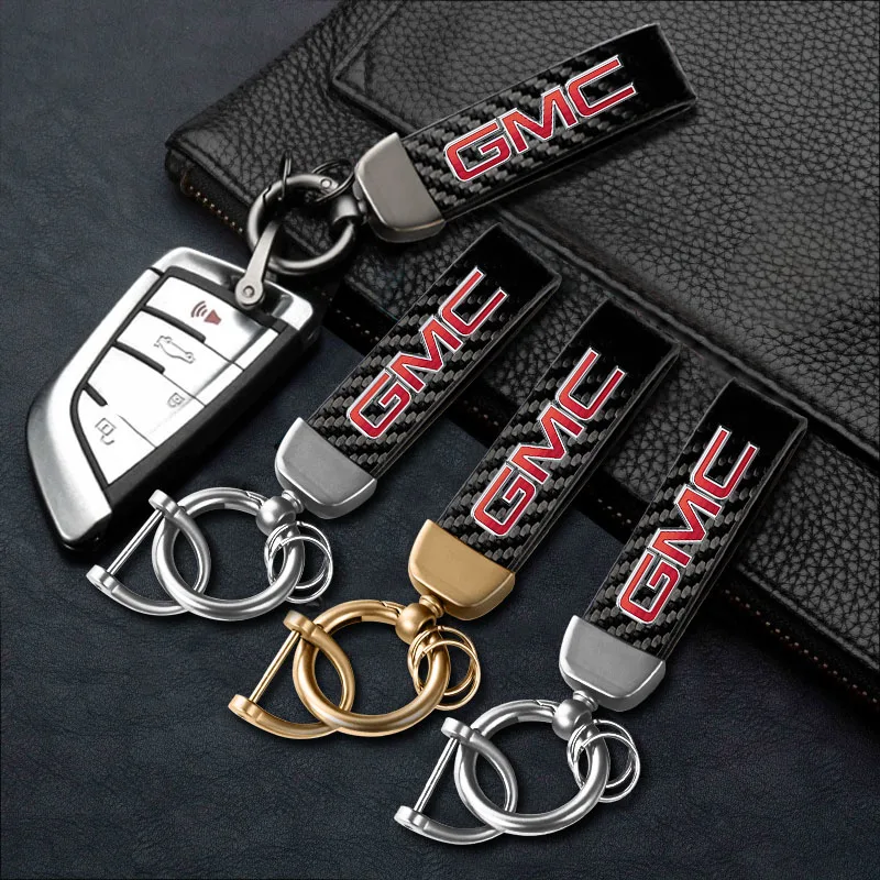Llavero de cuero tejido para coche, accesorios de regalo para GMC Terrain Sierra 1500 Yukon Acadia Savana Hummer Granite H3