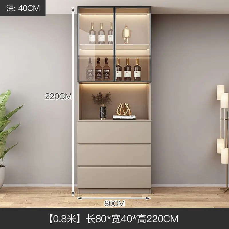 

Light luxury dining cabinet, modern simple living room and household integrated wall kitchen cupboard, storage locker