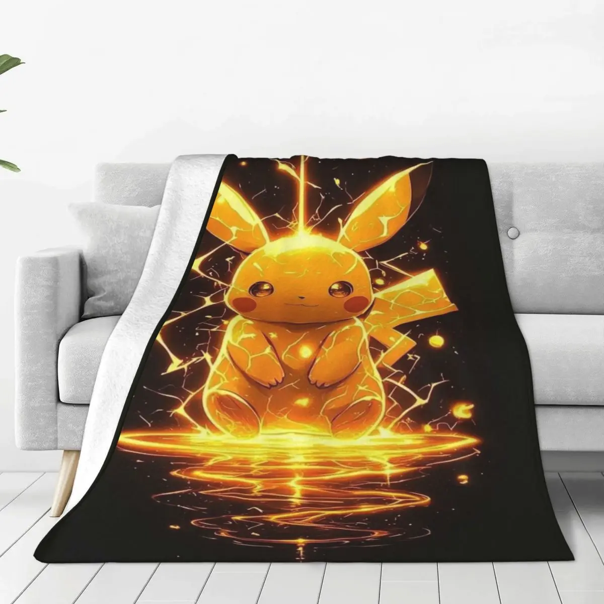 

Одеяла с героями мультфильмов P-Pikachus на заказ, удобное мягкое фланелевое осеннее одеяло для дивана, уличной спальни