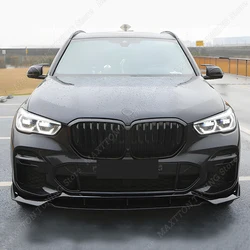 For BMW X5 G05 M Sport Pre Facelift 4Pcs Car Front Bumper Lip Splitters Spoiler Diffuser Body Kit 30d 40i M50i M50d 2018-2023