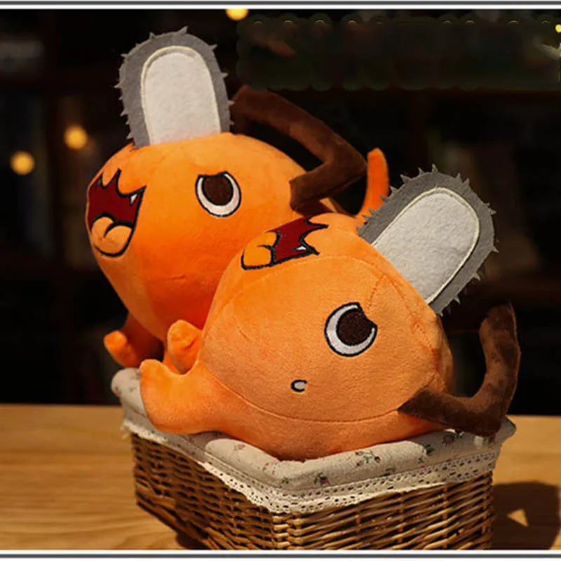 Plush Doll Anime Chainsaw Man Pochita Keychain Plush Doll Pillows Cartoon Doll Backpack Keychain Pendant