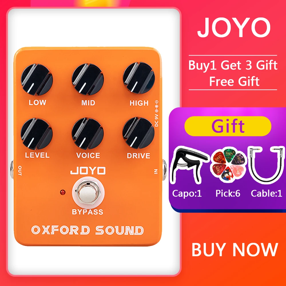 

JOYO Guitar Effect Pedal JF-22 OXFORD SOUND Clean Distortion Pedal for Electric Guitar Pedal Classic British Rock of the 70' s