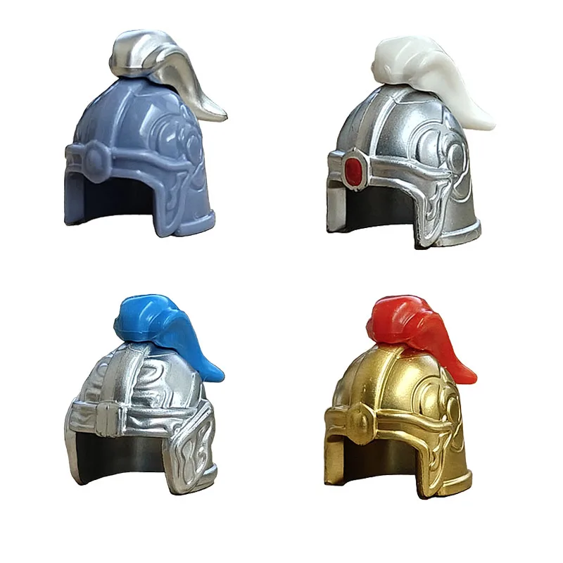 Medieval Military Weapons MOC Building Blocks Accessories Soldier Figures Ax Flag Knife Shoulder Armor Helmet DIY Toy Brick K051