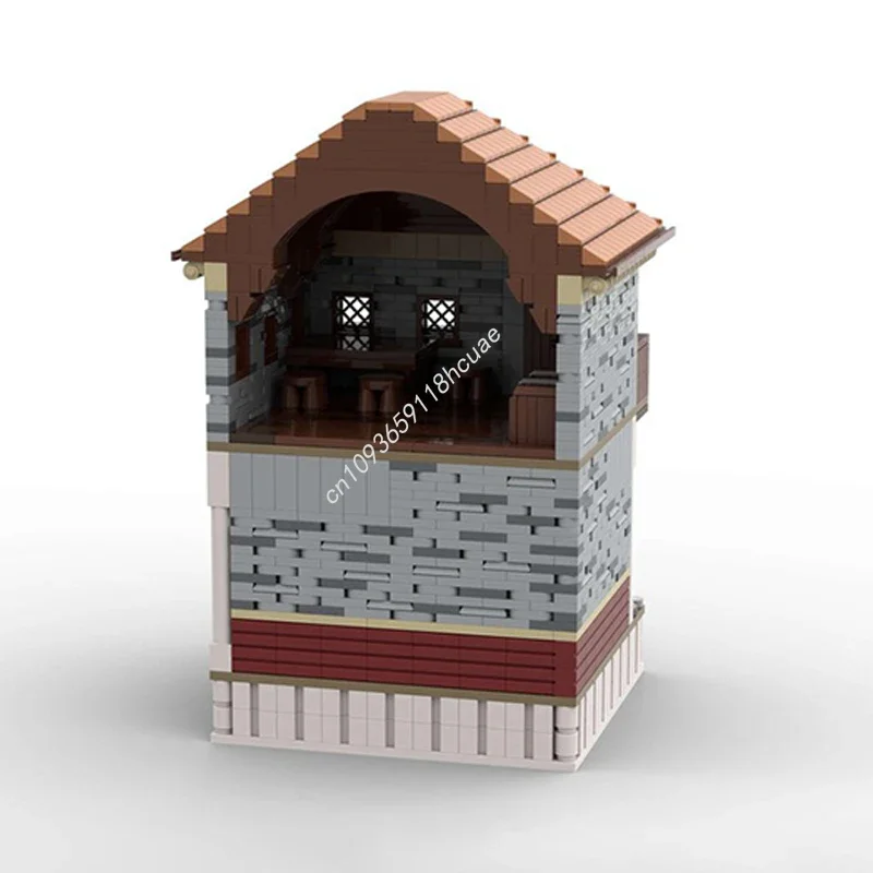 MOC Custom Modulair Gebouw Romeinse Oude Insula Street View Model Bouwsteen Assemblage Educatief Bakstenen Speelgoed Kid Gift