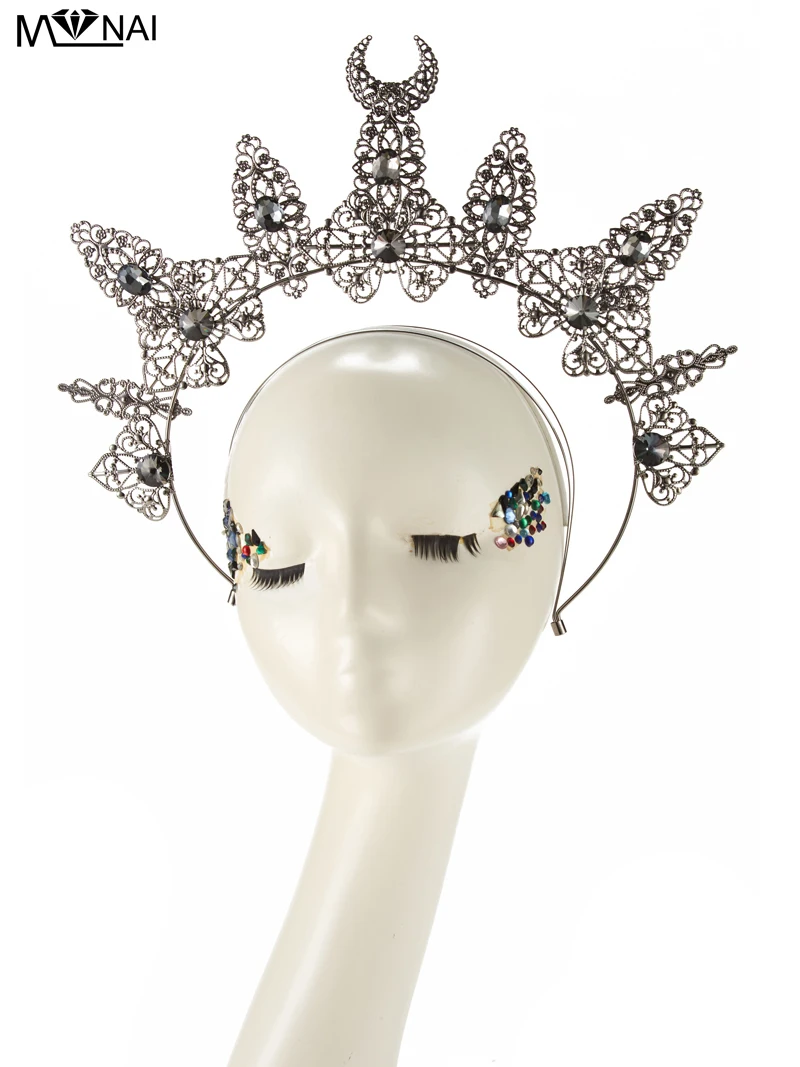 สาว Halo Crown Headband Gothic Lolita Halo Headpiece คอสเพลย์อะนิเมะฮาโลวีนอุปกรณ์เสริมผม