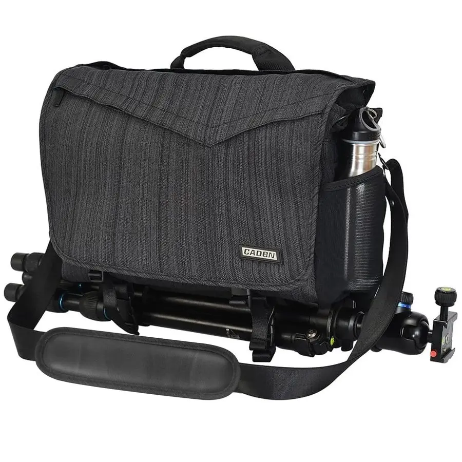 Camera Bag Case Shoulder Messenger Photography Bag with Laptop Compartment 14, Tripod Holder, Compatible for Nikon, Canon, Sony,