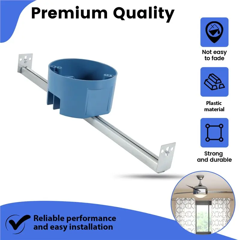 Y02A 2 Pcs Ceiling Fan Brace Electrical Box 14.25 To 22.5 Inch Adjustable Electrical Box And Support Bar Fan Bracket