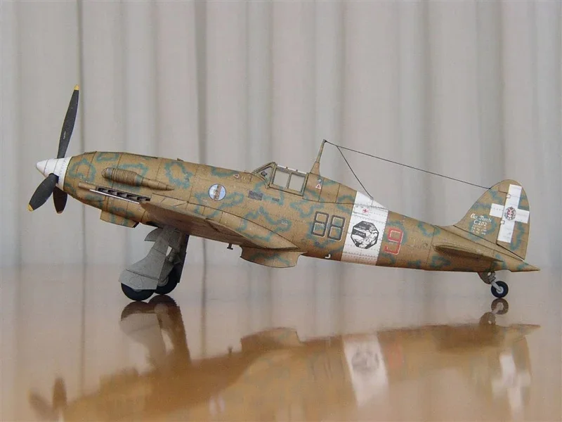 1:300 Scale Italian Fighter Macchi MC.202 DIY Handcraft PAPER MODEL KIT Handmade Toy DIY Puzzles