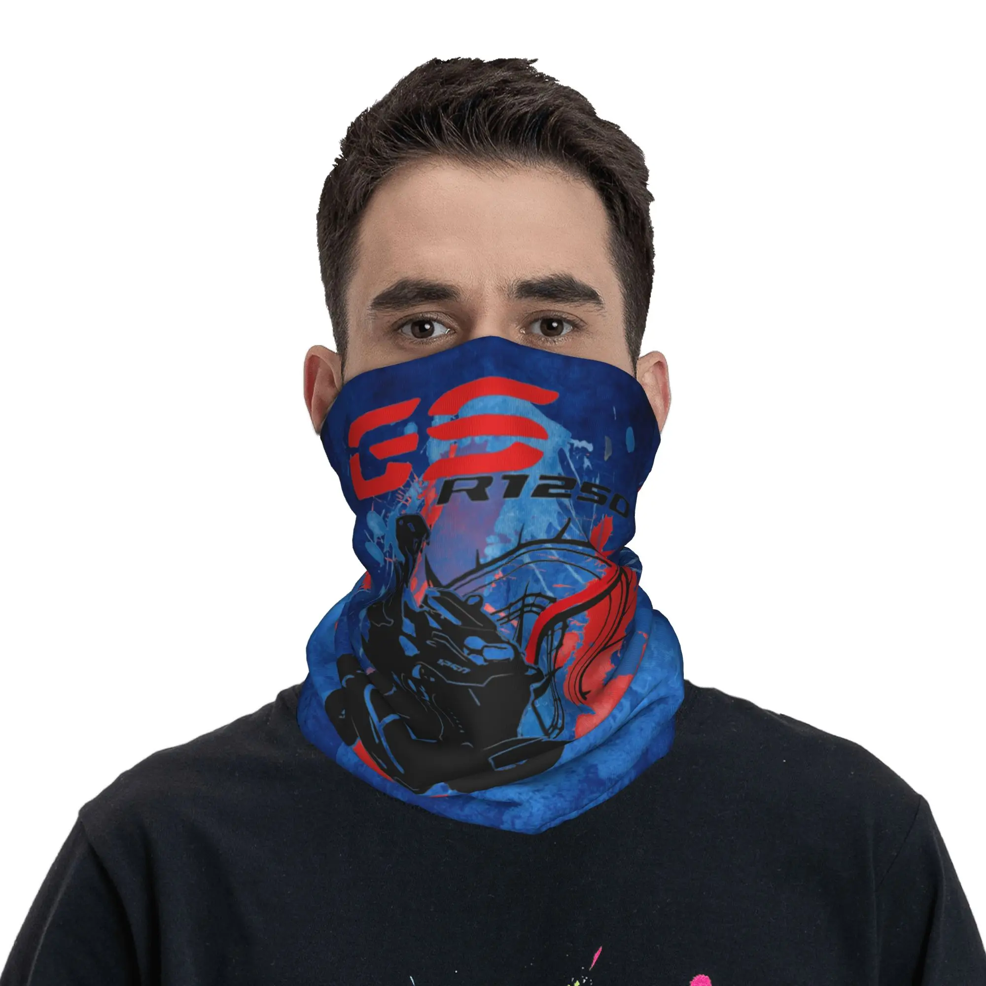 Gorro de Cuello Clásico GS Deep Blue Personalizado, para Hombre y Mujer, a Prueba de Viento, Bufanda Bandana de Invierno para Esquí