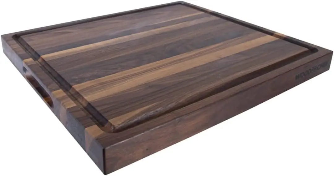 Wood Cutting Board - 20x16x1.5 inches - FSC-Certified - Reversible Butcher Block with Juice Groove