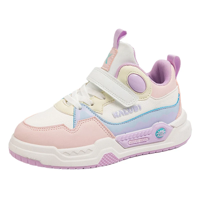 

PU Leather Sport Shoes For Children 2025 Trend Fashion Boy's Girl's Running Shoes Ergonomics Teenager Kid's Sneakers Casual Shoe