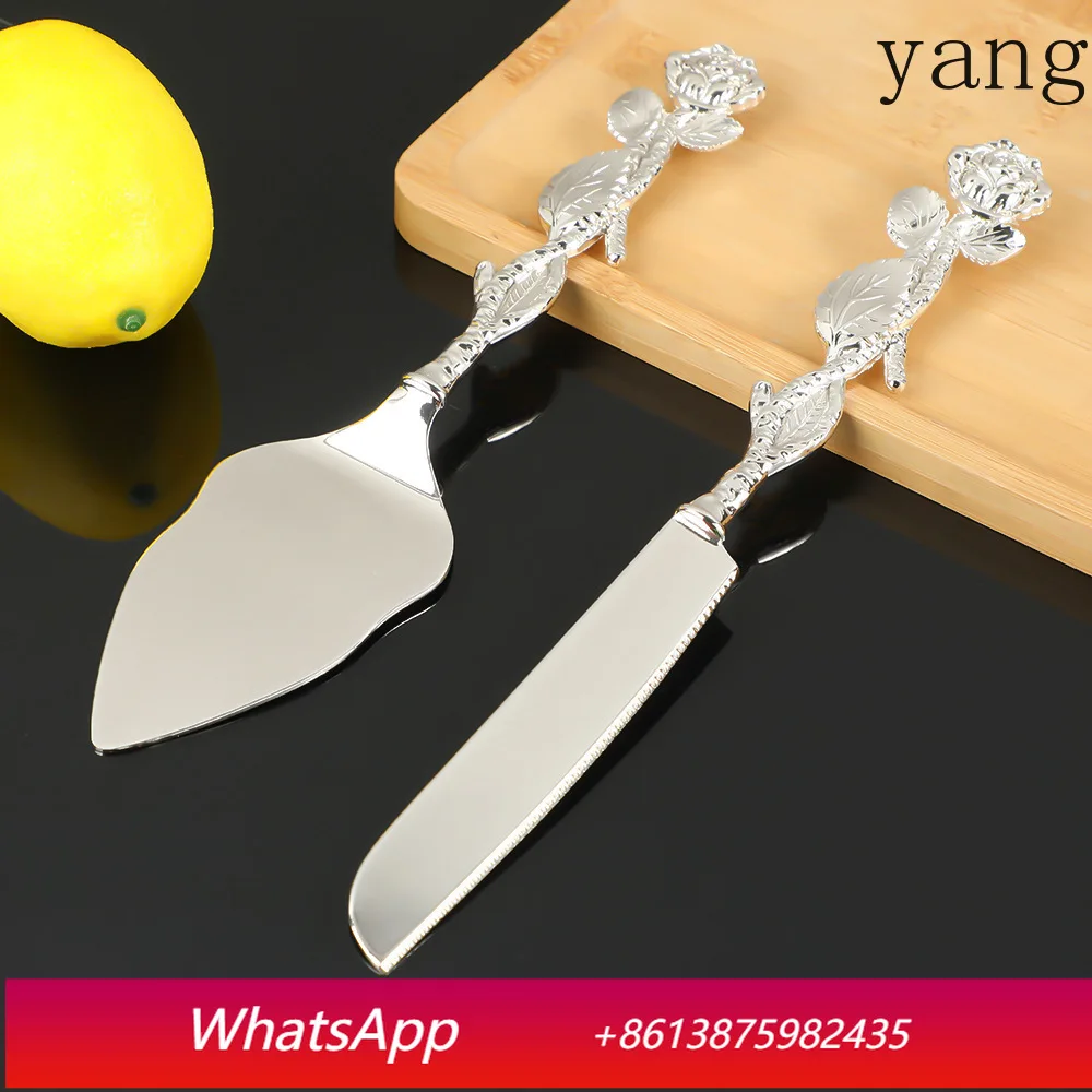 CX light luxury and elegant zinc alloy rose knife shovel set, home baking gadgets