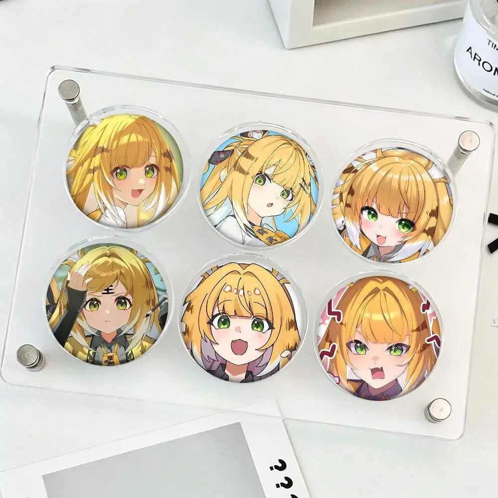1pc Cute Girl Ju Fufu Cartoon Style Badge Brooches On Backpack Decoration Round Enamel Pins For Accessorys