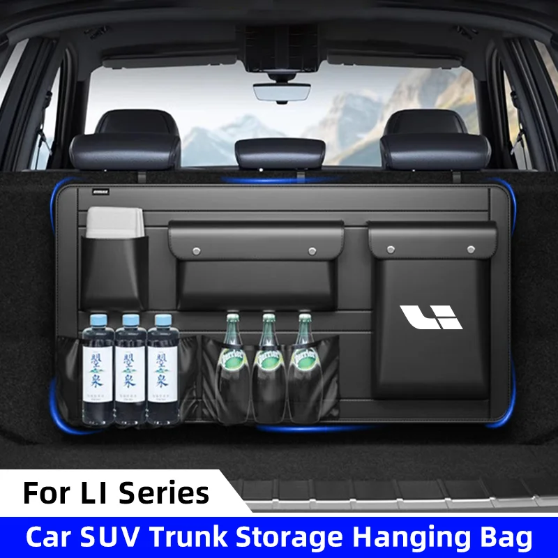 Car Trunk Organizer Storage Bag For Li LEADING IDEAL L6 L7 L8 L9 SUV/MPV Car Backseat Hanging Organizer Multi-pocket Storage Bag 