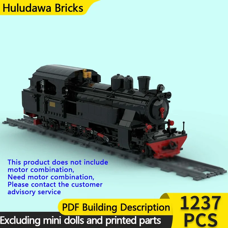 

Конструктор City Car Model MOC: Модульный паровоз D14 для железной дороги, развивающая игрушка для детей, подарок на праздники, набор для сборки