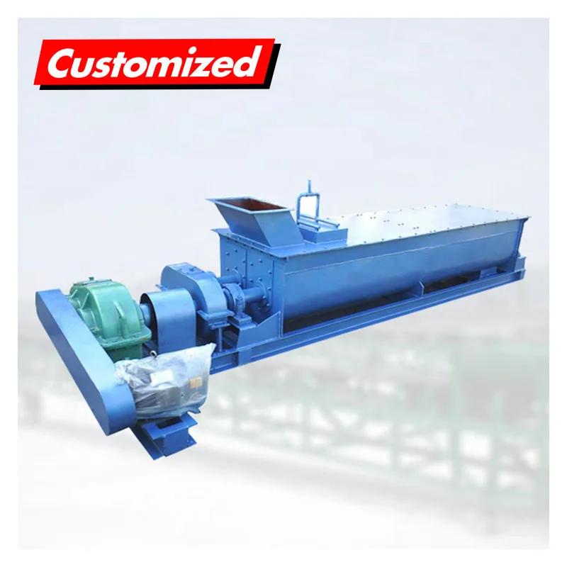 OEM Custom Professional Coal Charcoal Powder Screw Auger Conveyor Twin Shaft Mixing Machine