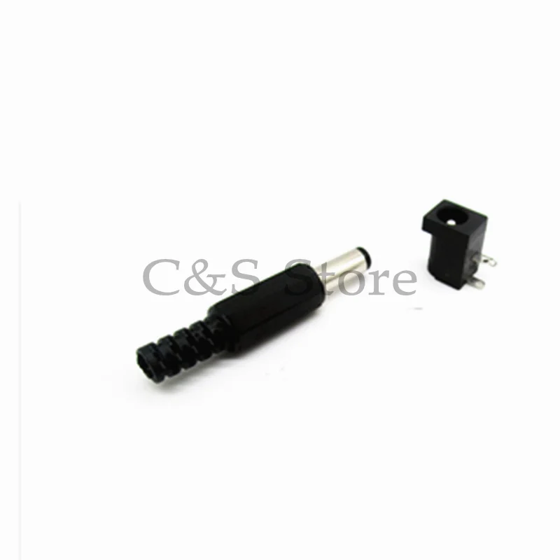 10 adet DC-002 3.5*1.35MM DC güç Jack kadın şarj soketi ve erkek DC fiş 3.5x1.35mm 3Pin şarj DC konektörü DIP DC-002