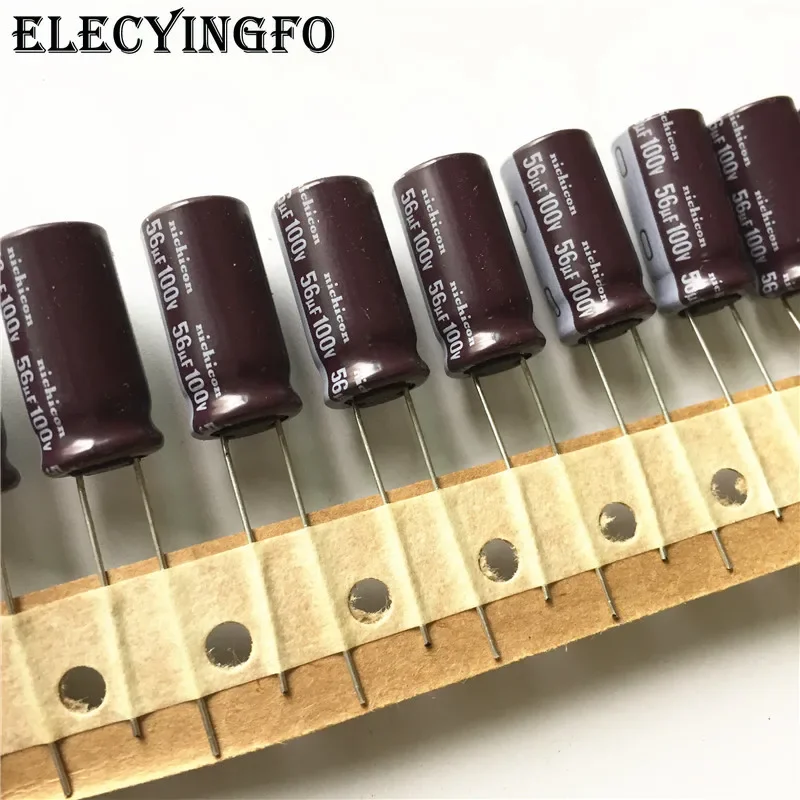 

10pcs 56uF 100V NICHICON PM Series 10x20mm Super Low Impedance Long Life 100V56uF Aluminum Electrolytic capacitor