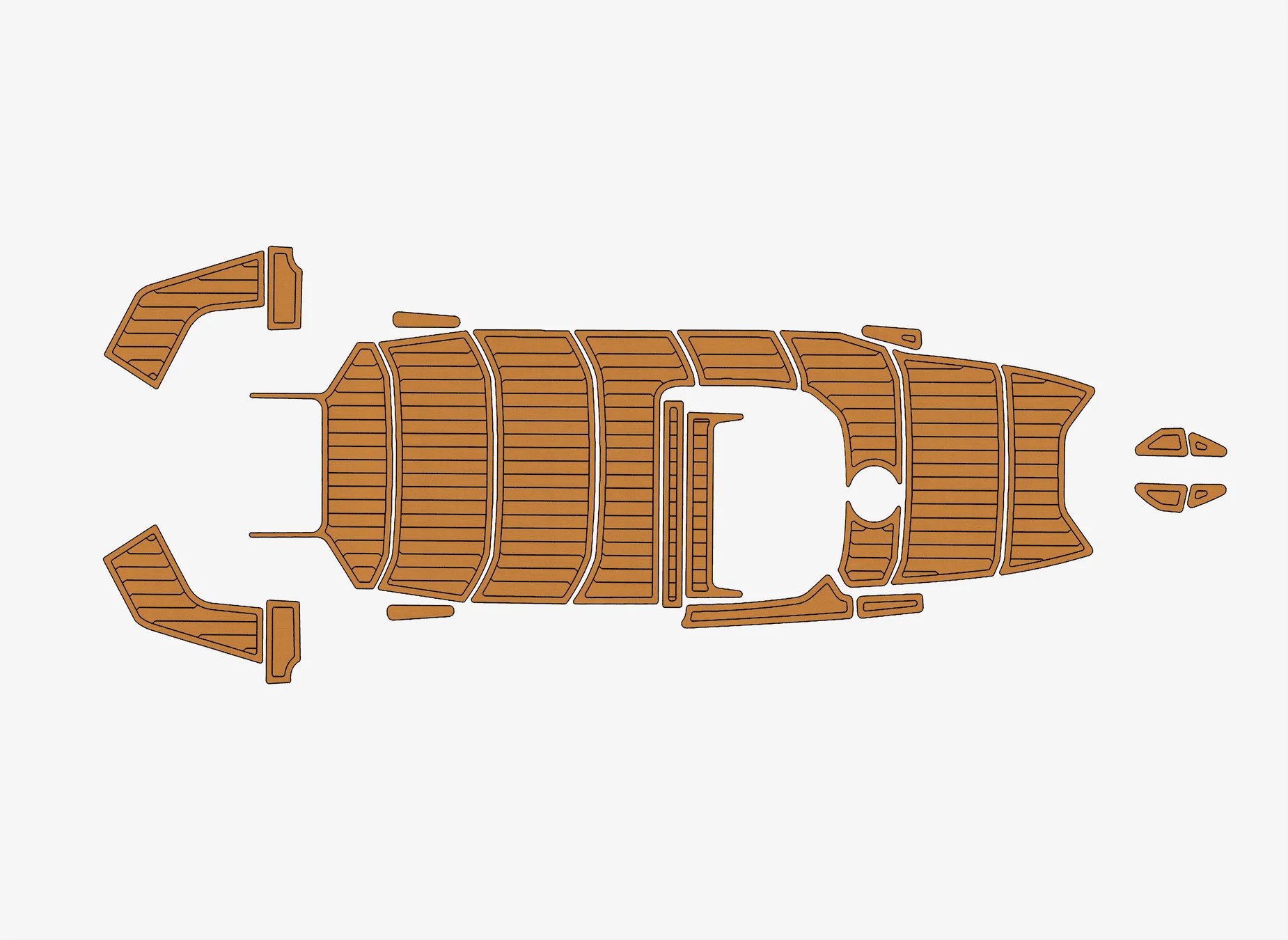 

2017 Zodiac Pro 7m 1/4" 6mm EVA foam Non-Slip PVC Teak Decking marine Mat seadek aqua carpet Marine Floor