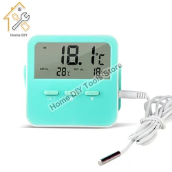 Mini LCD Digital Probe Sensor Thermometer Water Tank Swimming Pool Refrigerator Aquarium Wine Cellar Thermometer Measurer