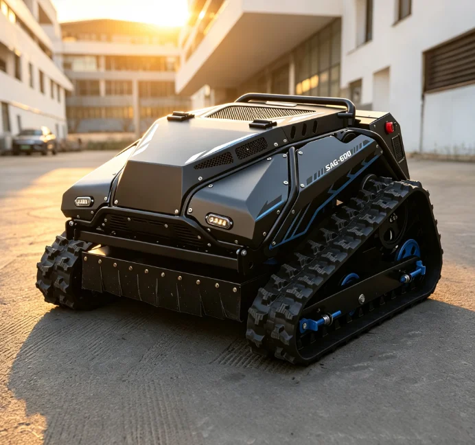 Remote Control Crawler Lawn Mower with 1000mm Cutting and 27HP Diesel for Mountain Pasture Remote Control Lawn Mower