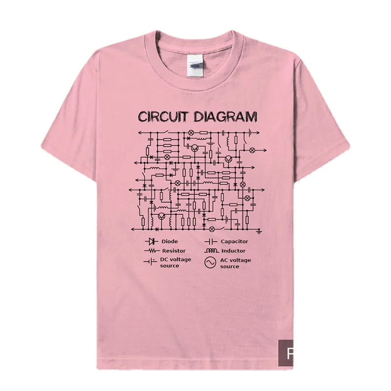 Physical and Electrical Engineering Circuit Diagram T-Shirt Summer Cotton Short Sleeve O-Neck Unisex T Shirt New S-3XL