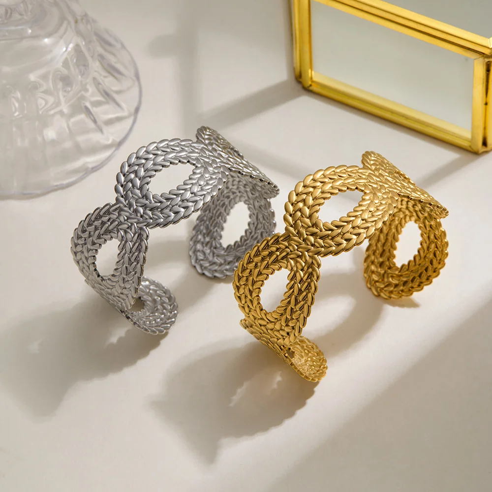 سوار من الفولاذ المقاوم للصدأ برمز لا نهائي عصري، مقاوم للماء، مجوهرات نسائية معدنية ثقيلة خالية من الصدأ، سوار للزوجين #1