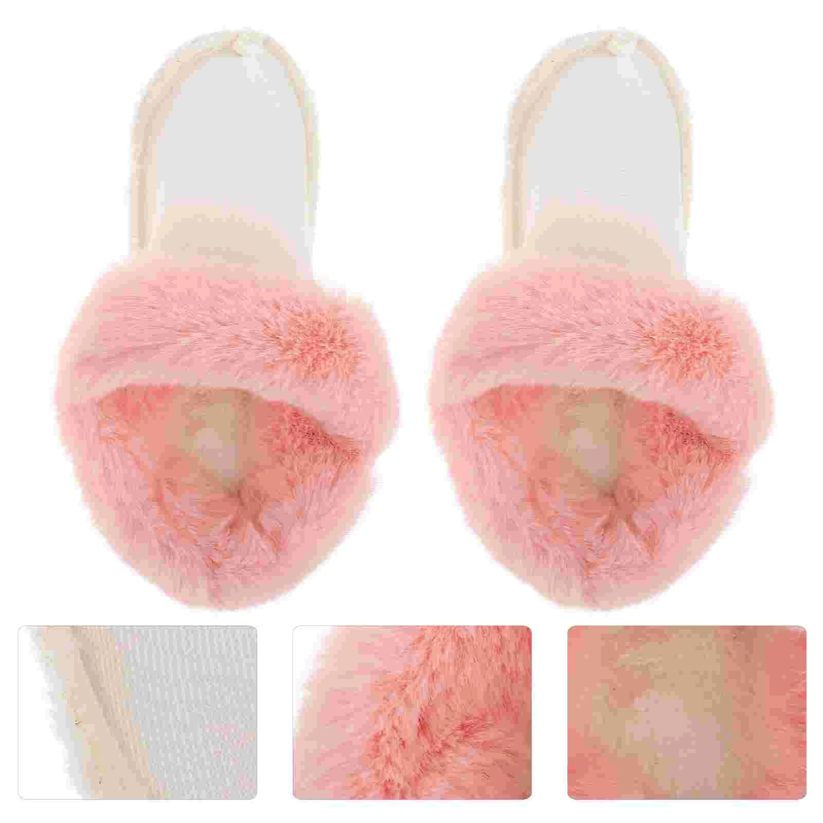 Velvet Warm Fluffy Shoe Insert Liner Slipper Insoles Replacement Plush Inserts Winter Hole