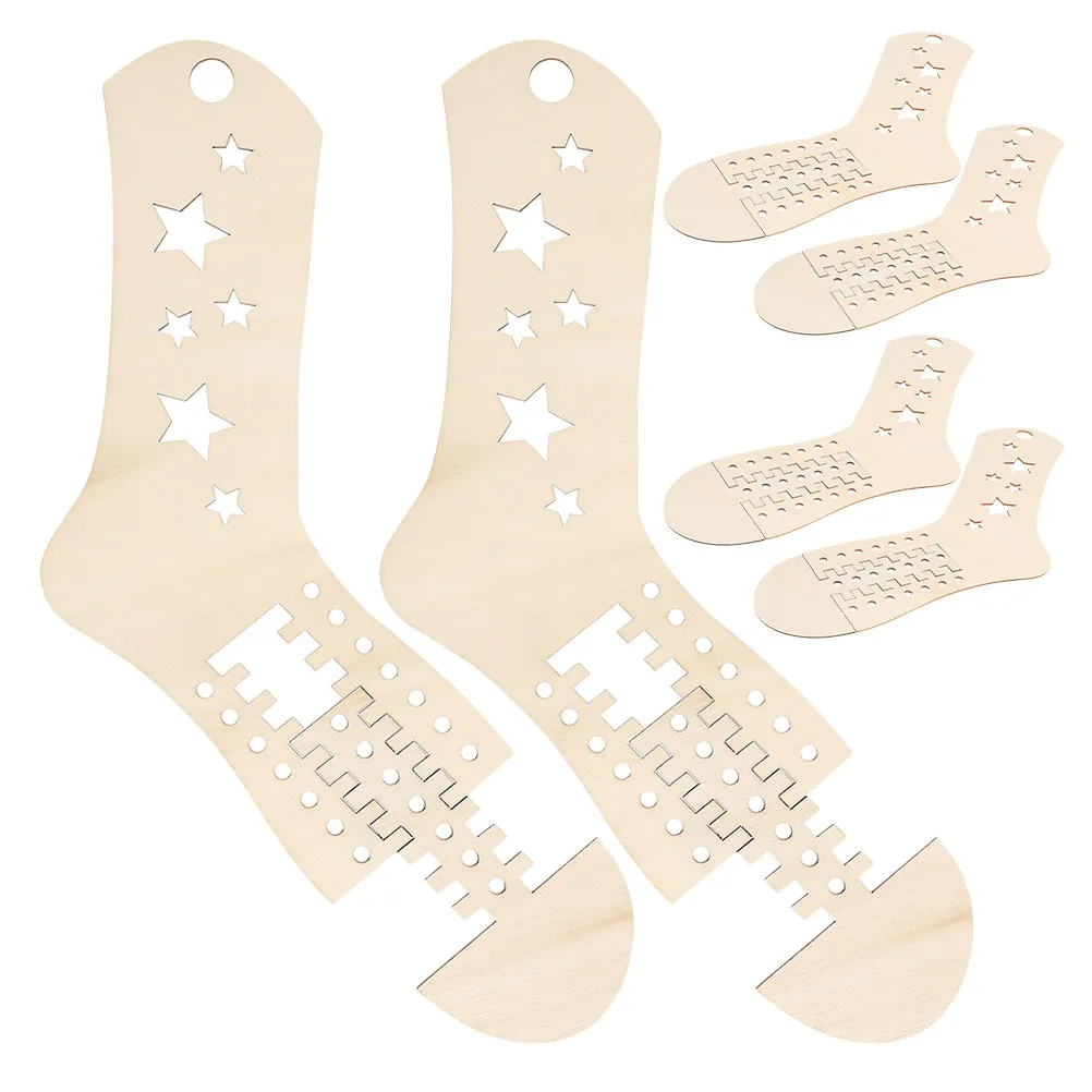 6 Pcs Hand Knitted Sock Molds Adjustable Size Blockers Stocking Stretchers Crochet