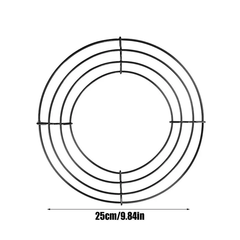 Metal Wreath Frame Wire Wreath Rings For Christmas Round New Year Wreath Crafting Frame Front Door Fake Flower Fixed Frame - Image 6