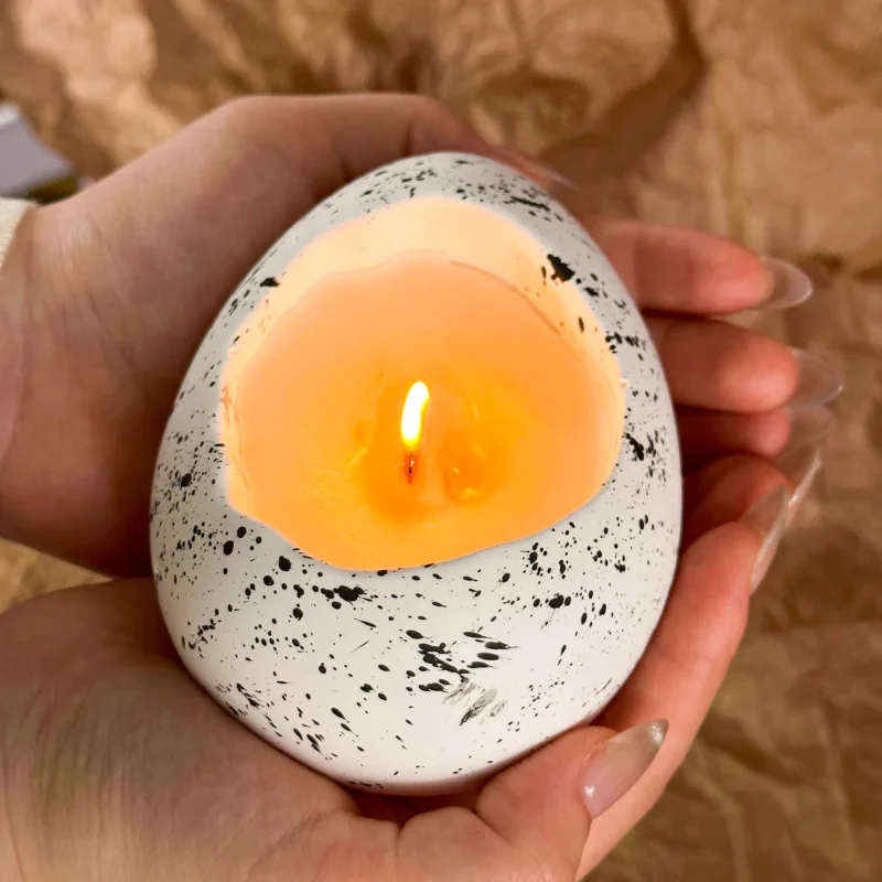 

Силиконовая форма для подсвечника в форме яйца, сделай сам, ароматическая ароматерапевтическая свеча ручной работы, мыло, эпоксидная смола, гипсовая форма, домашний декор для рукоделия