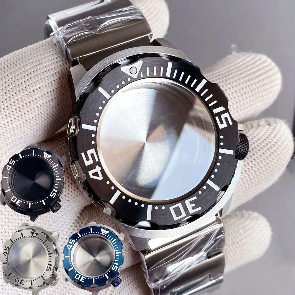 

42MM 200MM Waterproof Stainless Steel/PVD Case 3.8 Crown Fit for SKX NH35 ETA2824 Automatic Monster Watch Men AR Sapphire Glass