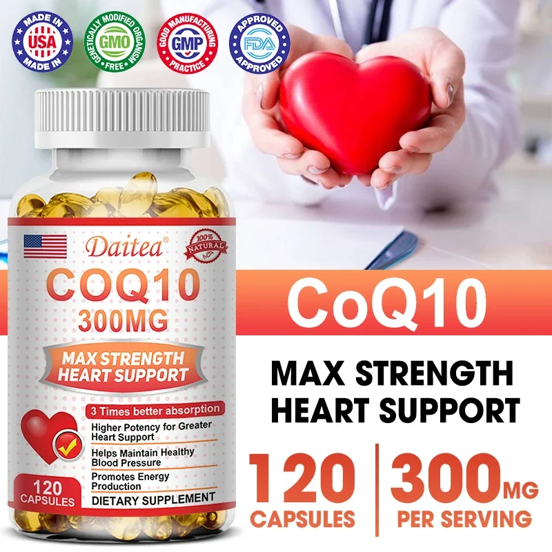 Coenzyme Q10 Supplement - Helps Heart and Brain Health, Boosts Energy Levels, Antioxidant Supplement